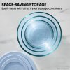 Pyrex Pyrex® Simply Store® Tinted 6-piece Round Storage Value Pack with Blue Plastic Lids