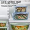 Pyrex Pyrex® Simply Store® Tinted 6-piece Round Storage Value Pack with Blue Plastic Lids